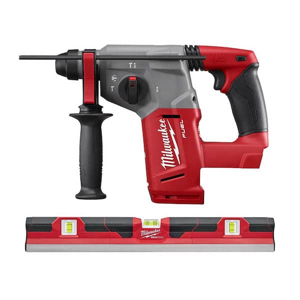 Milwaukee M18 FUEL 18V Lithium-Ion Brushless Cordless 1 in. SDS-Plus Rotary Hammer with 24 in. Concrete Screed Level