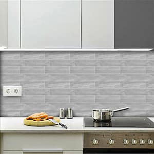 Grey Granite 10.83 in. x 11.81 in. SPC Peel and Stick Backsplash Tile (0.9 sq. ft./pack)