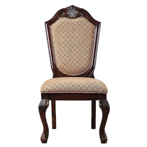 Chateau De Ville Side Chair (Set-2) in Fabric and Espresso