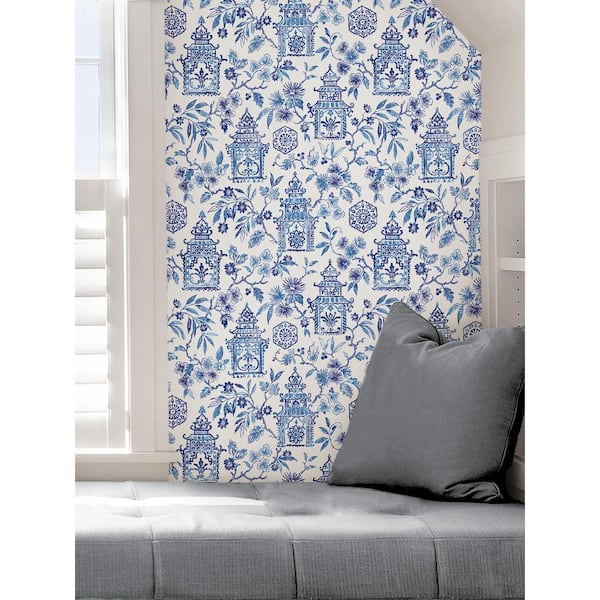 Peel  Stick Wallpaper 9ft x 2ft  Blue White India  Ubuy