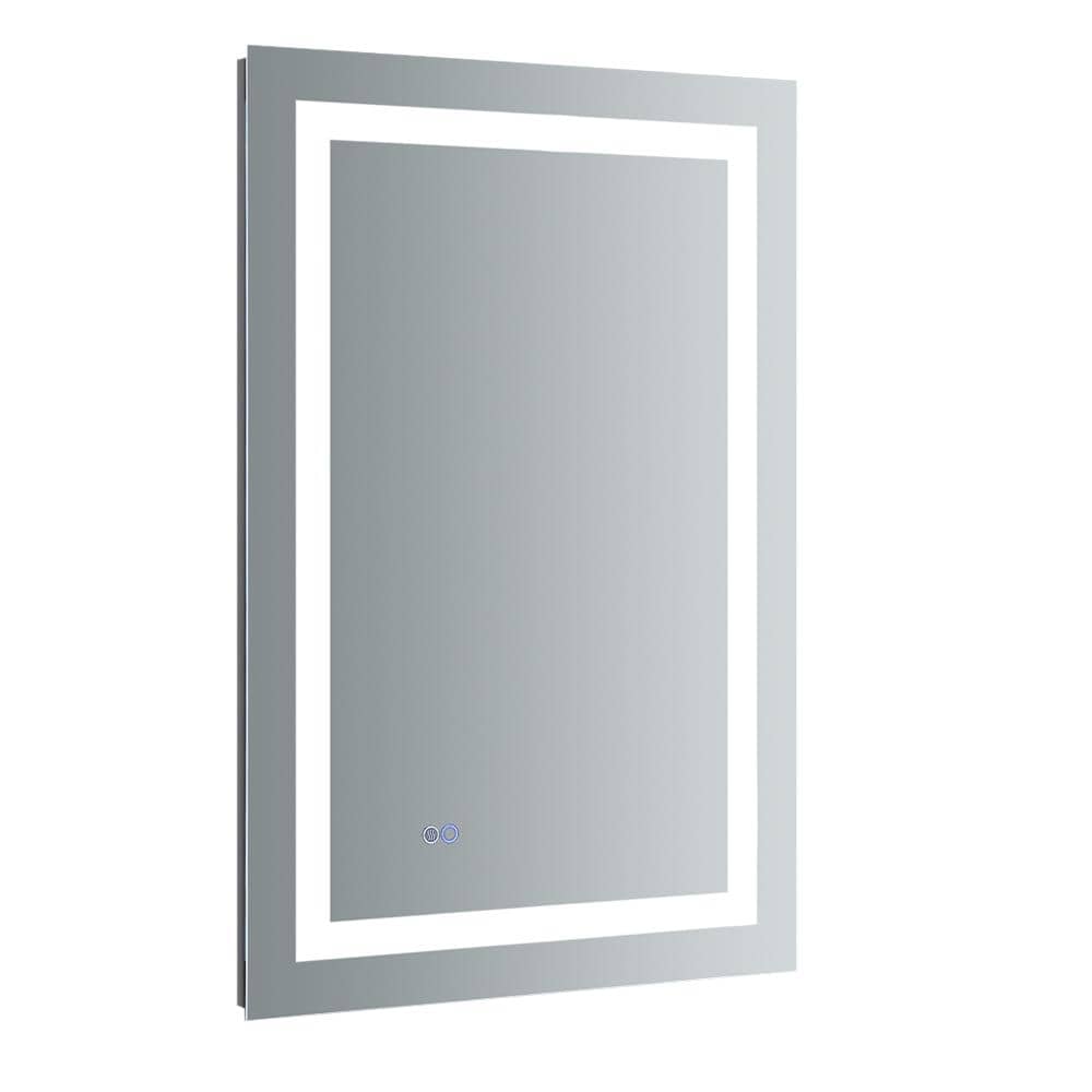 Frameless Rectangular LED Lighted Bathroom Vanity Mirror