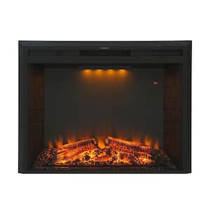 5000 BTU 30 in. Built-in or Wall Mounted Electric Fireplace in Black, Low Noise, Remote Control, Touch Screen