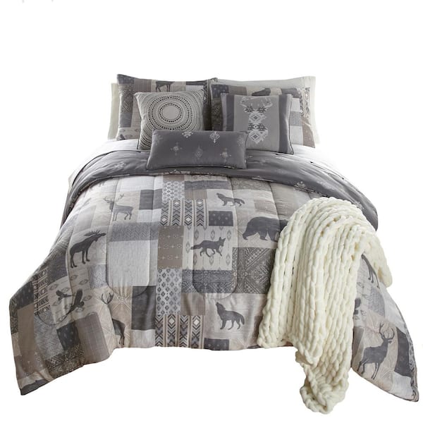 DONNA SHARP Wyoming 3-Piece Multi-Color Polyester Queen Comforter Set