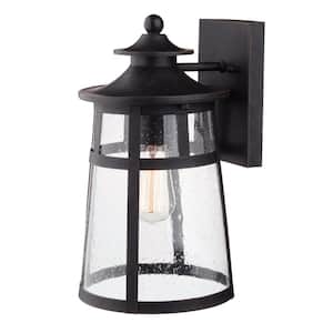 Ezekiel Bronze Rustic Farmhouse Indoor/Outdoor 1-Light Wall Sconce