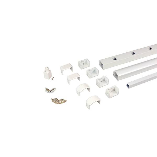Tuscany 96 in. x 36 in. Rail Kit Level Tuscany) Gloss White Aluminum