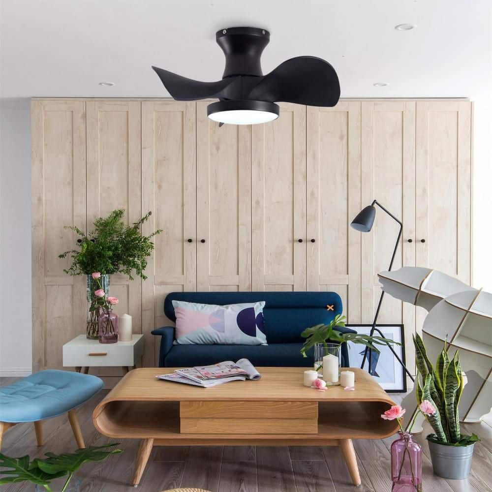 22 in. Black Ceiling Fan w/ Light Quiet DC Motor 6 Speed Reversible Remote Control Timer for indoor Living Room Bedroom price history on PriceWatchPro