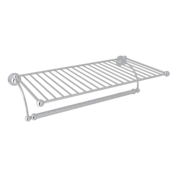 Edwardian Hotel Style 2 Bar Wall Mount Towel Rack In Polished Chrome