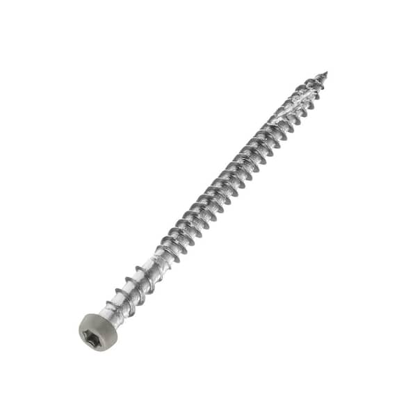 NewTechWood #10 x 2-1/2 in. Stainless Steel Star Drive Flat Undercut Composite Deck Screw in Westminster Gray (100-Pack)
