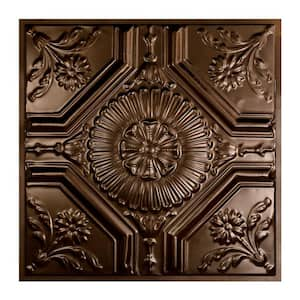 Rochester 2 ft. x 2 ft. Lay-In Tin Ceiling Tile in Bronze Burst (20 sq. ft./case)