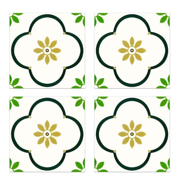 Vsmile 12 in. x 12 in. x 0.06 in. Vinyl Peel and Stick Wall Floor Tile Backsplash, 12-Pieces Decorative Wall and Floor Tiles