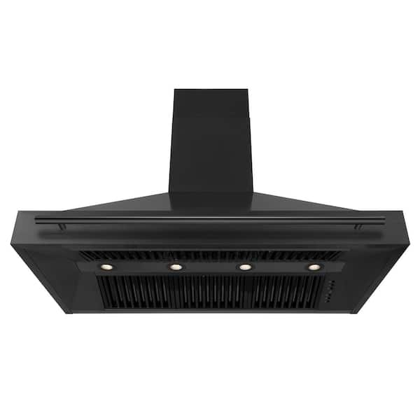 ZLINE Kitchen and Bath 30 in. 400 CFM Ducted Vent Wall Mount Range Hood in  Black Stainless Steel BS655N-30 - The Home Depot