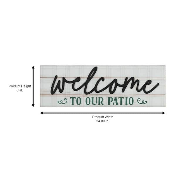 Hampton Bay Welcome to Our Patio MDF Sign IG152967 - The Home Depot