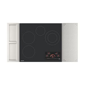 24 in. 4-Elements Smooth Electric Cooktop in Stainless Steel with Precision Glass Touch Controls and Double Power Zones