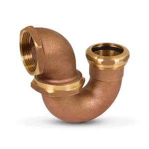 1-1/2 in. IPS x 1-1/2 in. LA Pattern Trap for Tubular Drain Applications, Brass