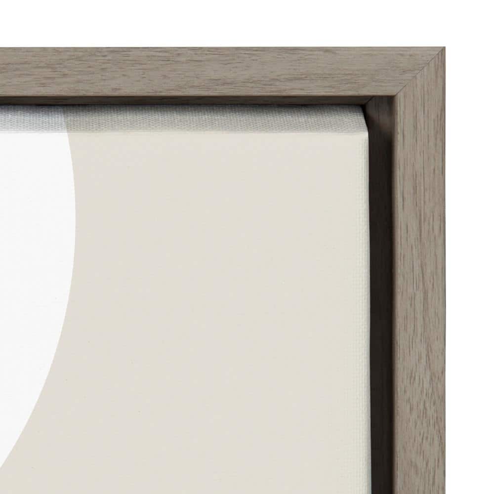 Gray Abstract Full Moon and Mountain Canvas Art, 23x33