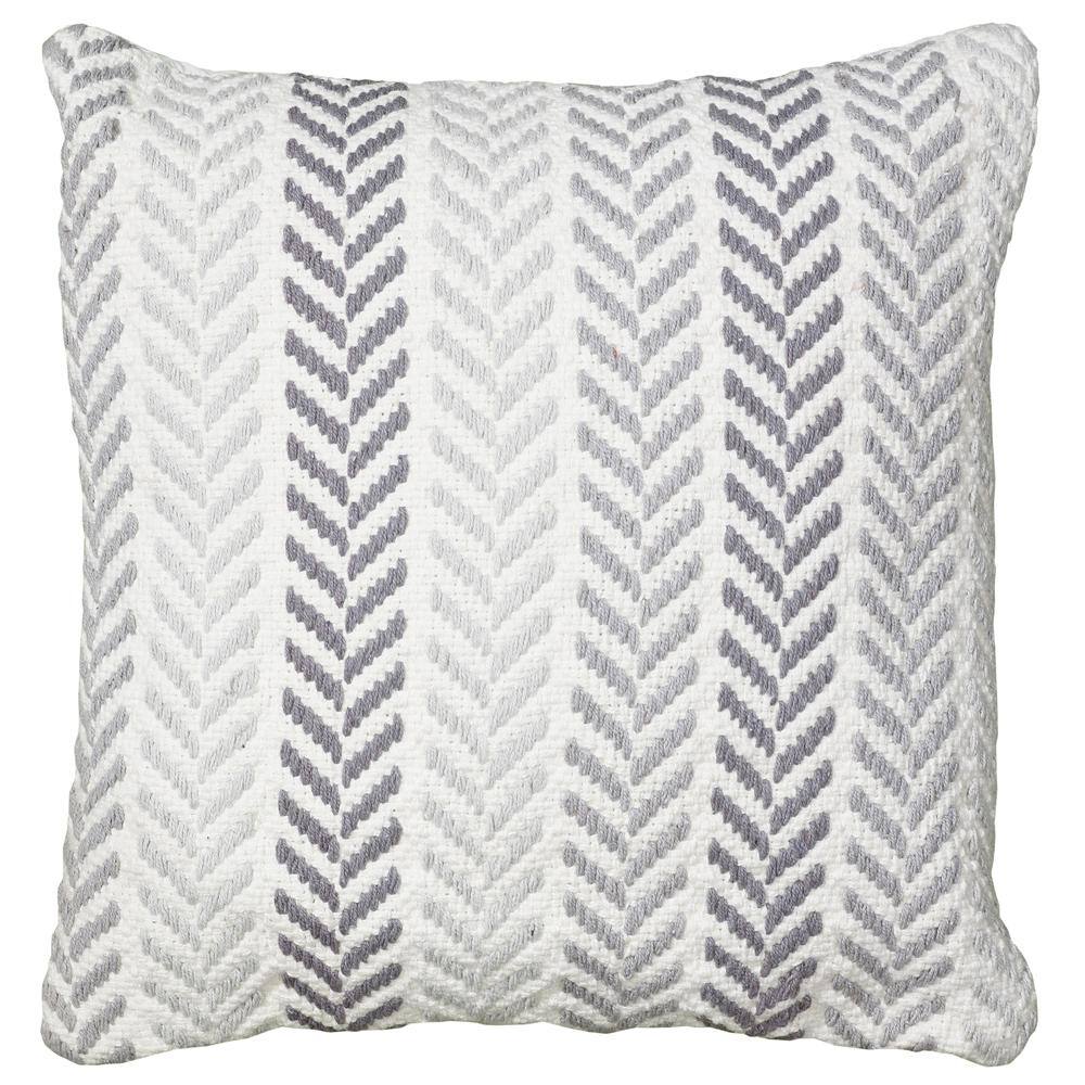 Adina Altair Gray Geometric Hypoallergenic Polyester 18 in. x 18 in. Indoor
