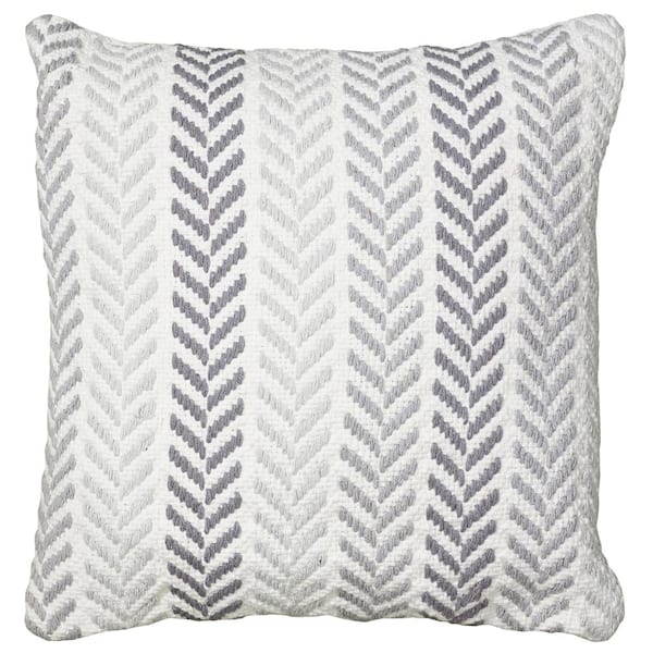 Unbranded Adina Altair Gray Geometric Hypoallergenic Polyester 18 in. x 18 in. Indoor Throw Pillow