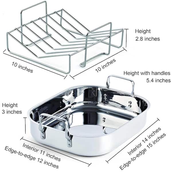 Cooks Standard 10 Qt. Stainless Steel Roasting Pan 02448 - The