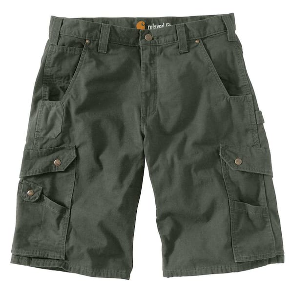 Carhartt Men's Regular 36 Moss Cotton Shorts B357-MOS - The Home Depot