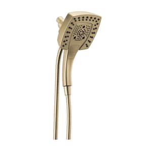 In2ition 5-Spray Patterns 2.5 GPM 5.75 in. Wall Mount Dual Shower Heads in Champagne Bronze