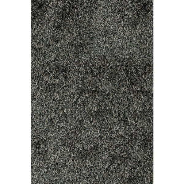 Momeni Luster Shag Carbon 2 ft. x 3 ft. Indoor Area Rug