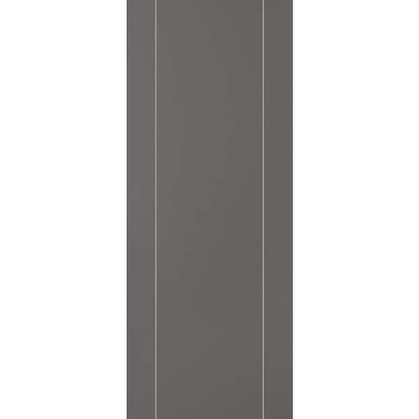 Optima 2U 36 in. x 84 in. No Bore Gray Matte Solid Composite Core Wood Standard Interior Door Slab