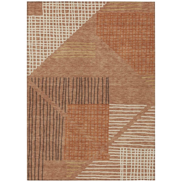 Addison Rugs Chantille Machine Washable Indoor/Outdoor Abstract ACN2270 Paprika 8 ft. x 10 ft. Area Rug