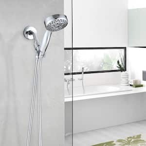 5-Spray Wall Mount Handheld Shower Head 2.5 GPM in Polished Chrome