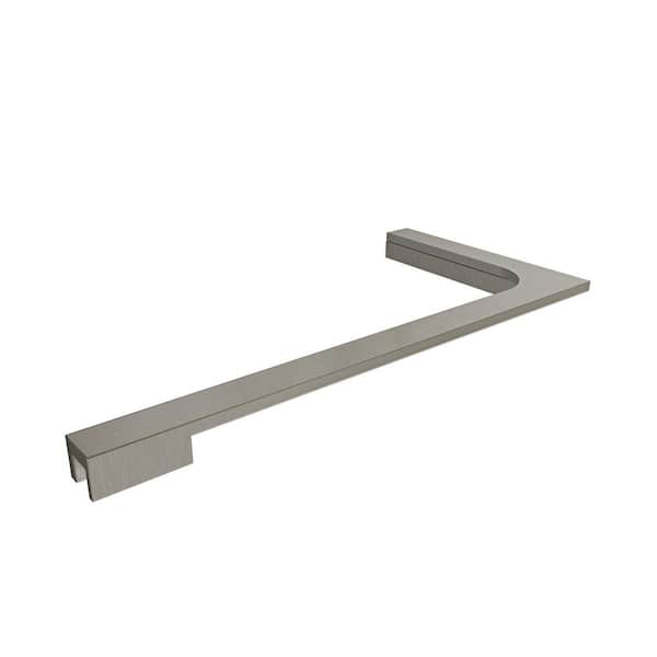 DreamLine 8 in. L-Bar Support Brackets for 10 mm (3/8 in.) Glass in Brushed Nickel (2-Pack)