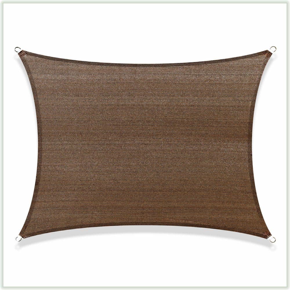 Sun Shade Sail Rectangle 12 ft. x 18 ft. Brown with Cable price history on PriceWatchPro