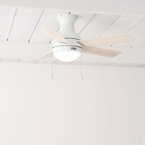 Aren 44 in. Indoor Fresh White Ceiling Fan with Light Kit Lighting