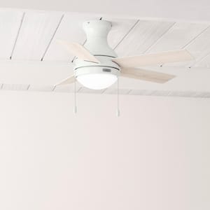 Aren 44 in. Indoor Fresh White Ceiling Fan with Light Kit