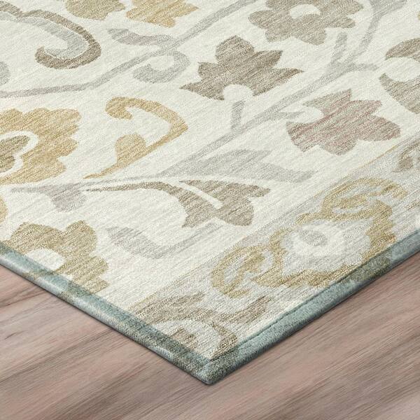 Chantille Machine Washable Indoor/Outdoor Abstract ACN3159 Ivory 9 ft. x 12 ft. Area Rug