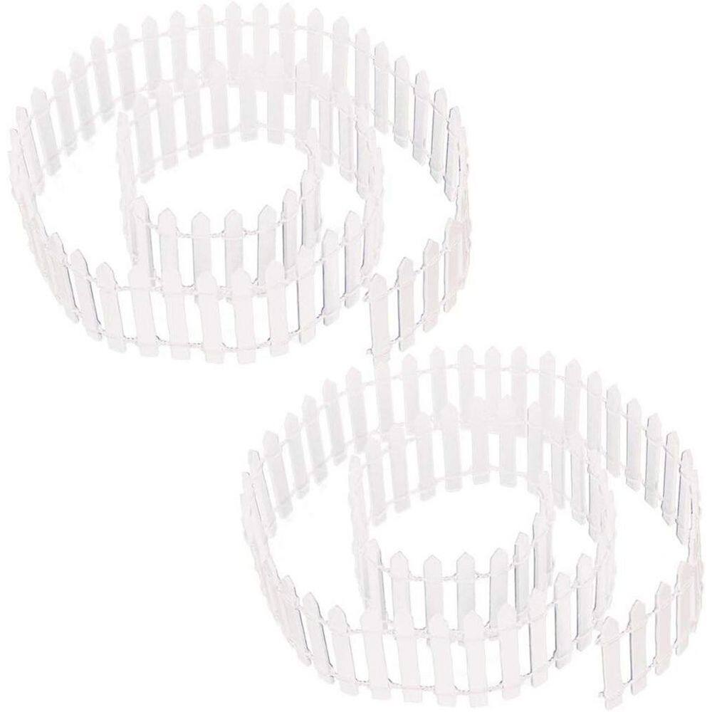 Miniature Fairy Garden Fence  40 in. High Wood White DIY Ornament for Dollhouse 2 Packs price history on PriceWatchPro