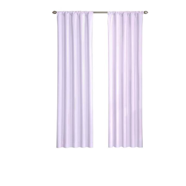 Eclipse Light Purple Thermal Rod Pocket Blackout Curtain - 42 in. W x 84 in. L