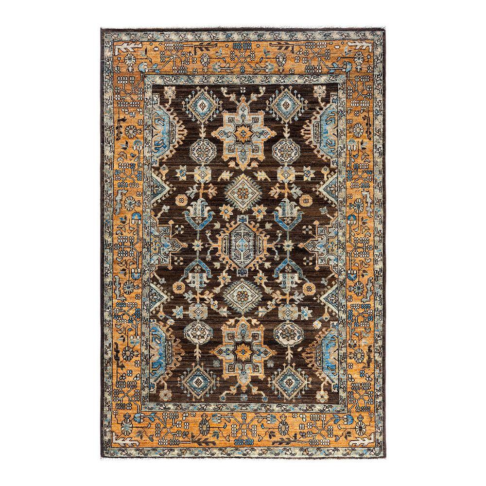 Serapi Brown 4 ft. x 6 ft. Tribal Wool Indoor Area Rug price history on PriceWatchPro