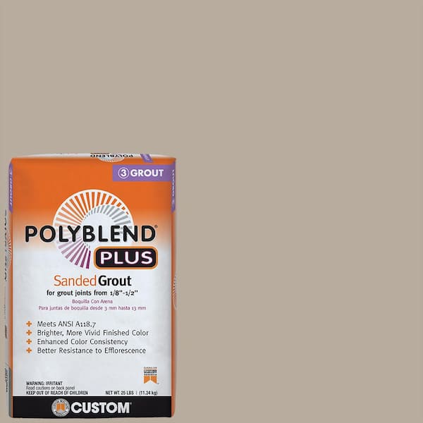 Custom Building Products Polyblend Plus #386 Oyster Gray 25 lb. Sanded Grout