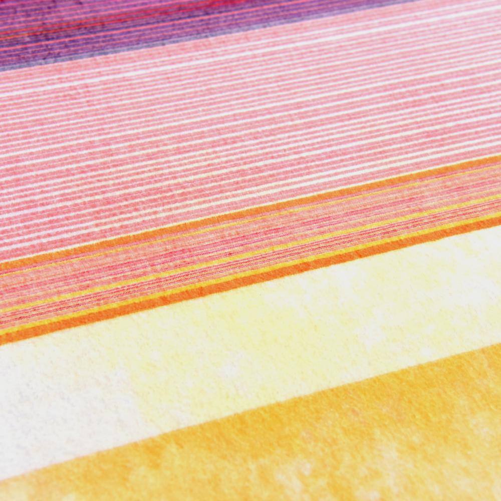 Ephemeral Linear Red and Multicolor Abstract Washable Rug 5' x 7'