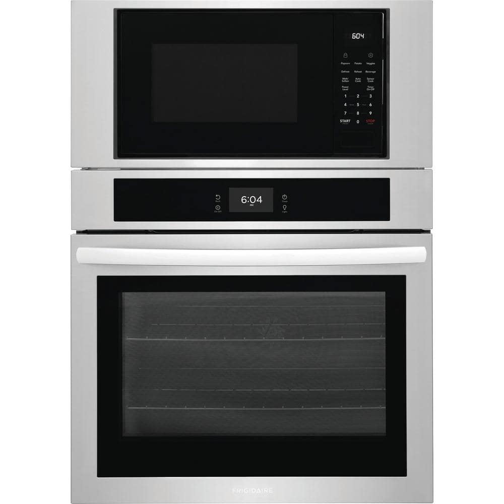Frigidaire 30 in. Electric Wall Oven with Built-In Microwave with Fan Convection in Stainless Steel, Silver