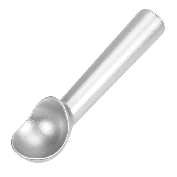 7 in. Nonstick Anti-Freeze 1 Piece Aluminum Scooper Spoon, Heavy Duty Durable Design in Silver