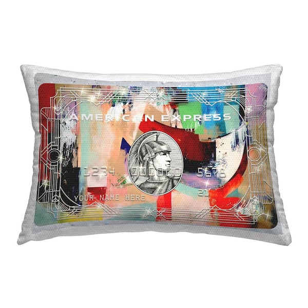 Stupell Industries Glam Credit Card Multi-Color Rectangular Outdoor Throw Pillow