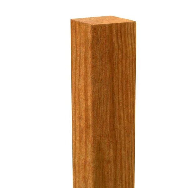 Unbranded 4 in. x 4 in. x 4-1/2 ft. Cedar Eased Edge Deck Post
