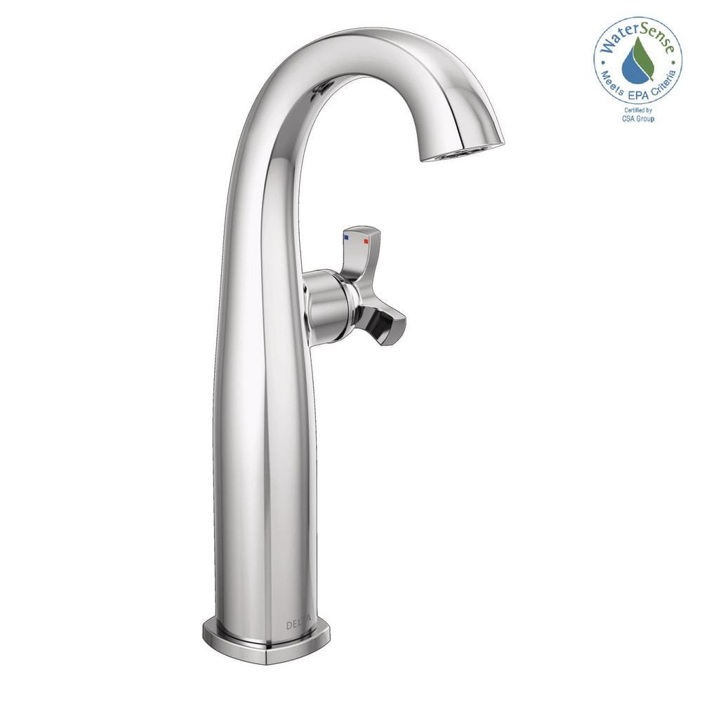 Stryke Polished Chrome Single Handle Vessel Bathroom Faucet