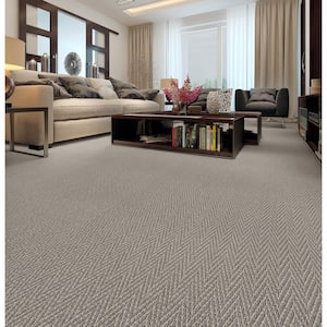 Camille Color Cloudland Gray - 34 oz. Nylon Pattern Installed Carpet