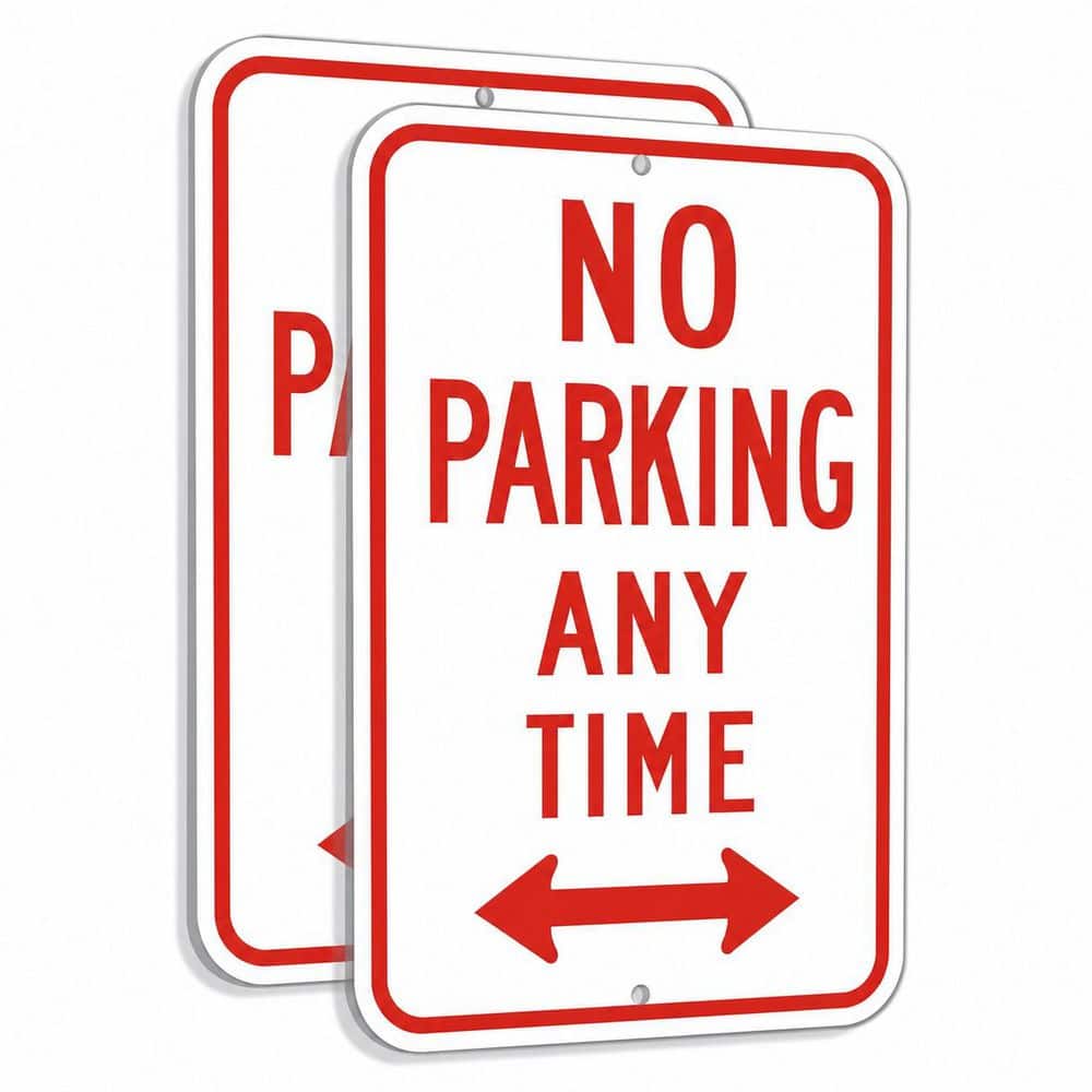 2 Pack No Parking Any Time Signs Bidirectional Arrows Engineer Grade Reflective Aluminum Parking Signs price history on PriceWatchPro