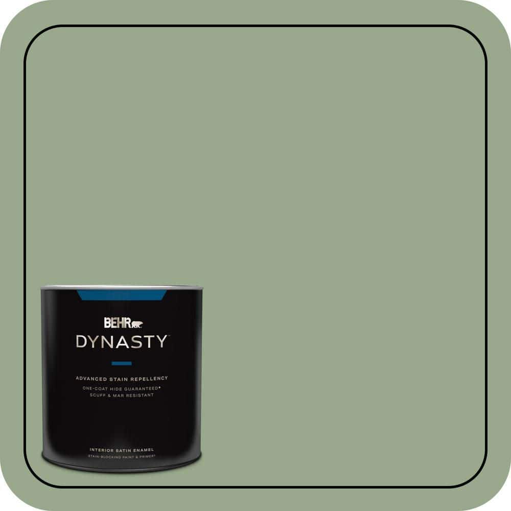 1 qt. #PPU11-05 Pesto Green One-Coat Hide Satin Enamel Interior Stain-Blocking Paint & Primer price history on PriceWatchPro