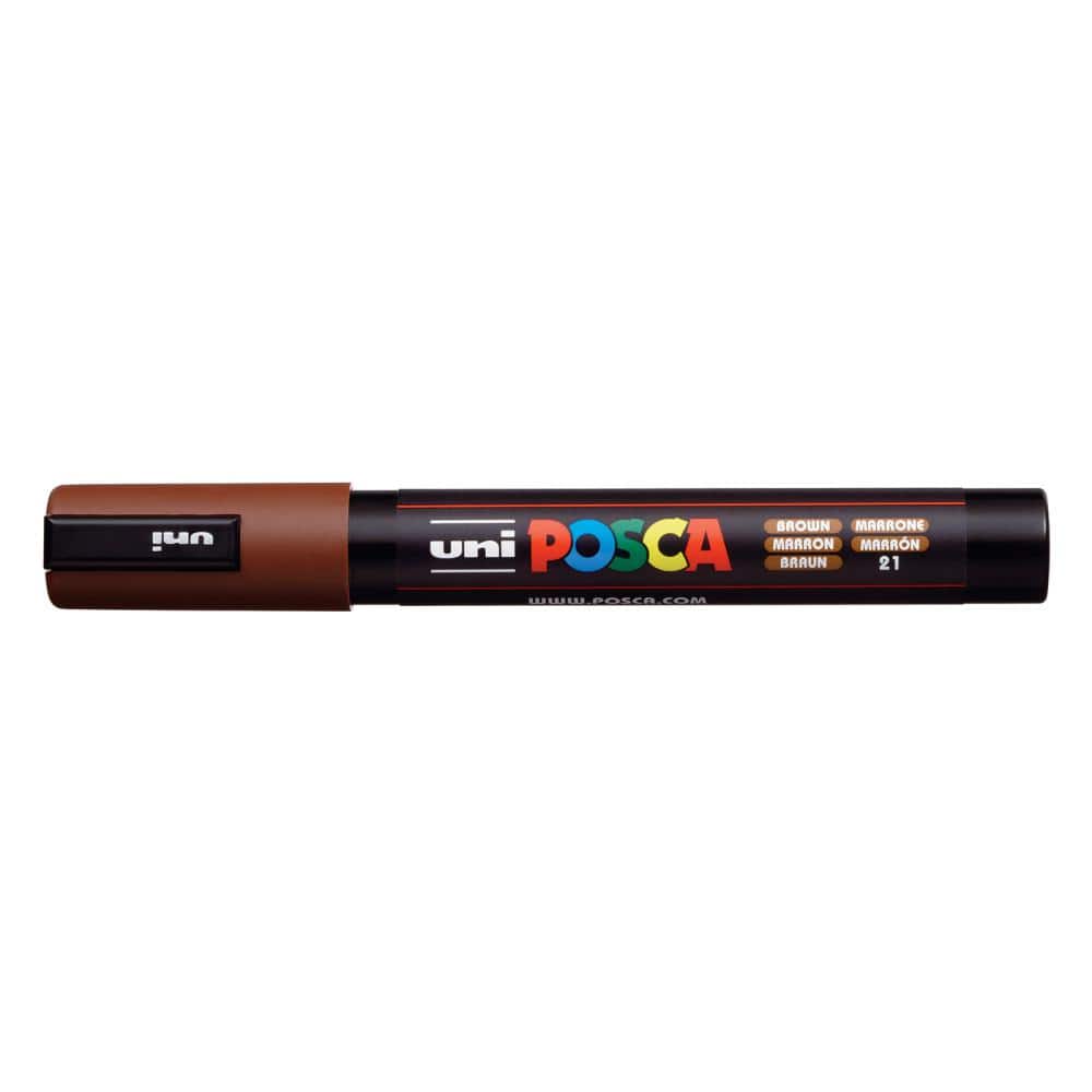 Uni Posca Medium Marker, Brown (PC5M.21) : : Office Products