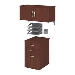 Office in an Hour Hansen Cherry 25.37 in. H Storage Cabinet and Accessory Kit