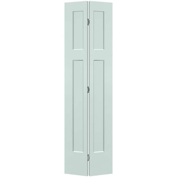 24 in. x 80 in. 3-Panel Winslow Hollow Core Sea Glass Molded Composite Bi-Fold Door