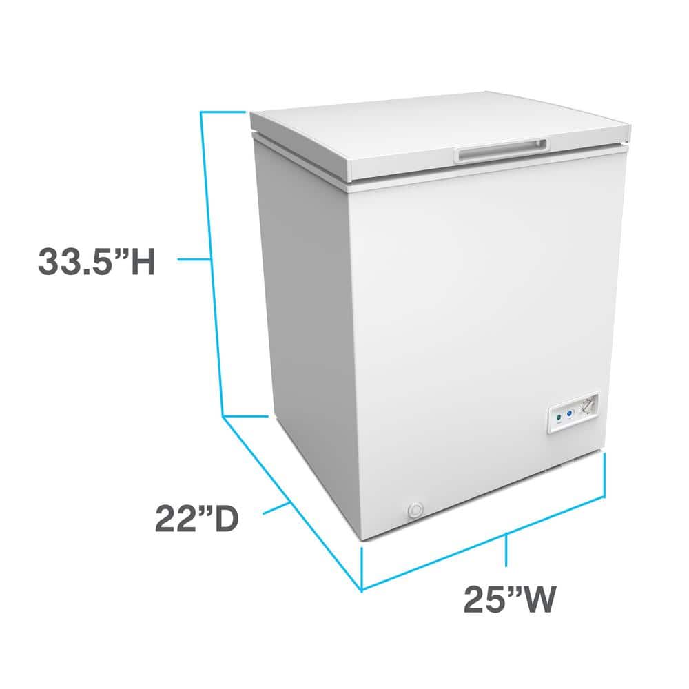 Compact White 5.0 cu. ft. Commercial Chest Freezer